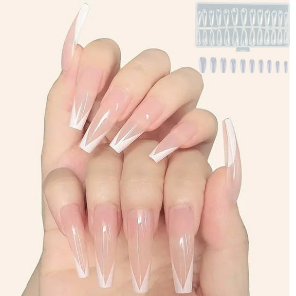 Nails 120 Transparent Water Tube Full Coverage Pressed On Nails for DIY Nail Salon Practice and Designs