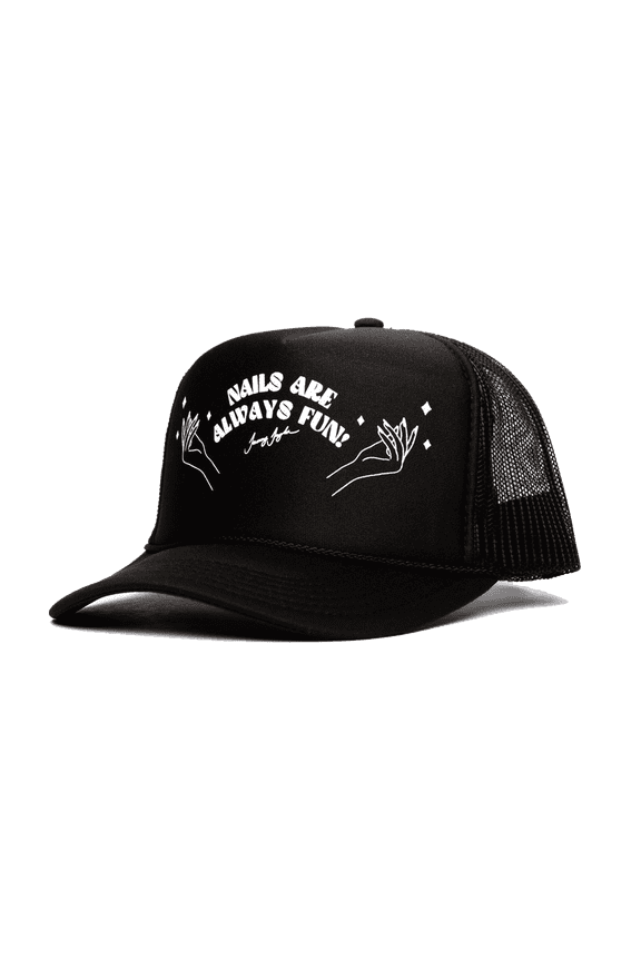 "Nails Are Always Fun" Limited Edition Black Trucker Hat
