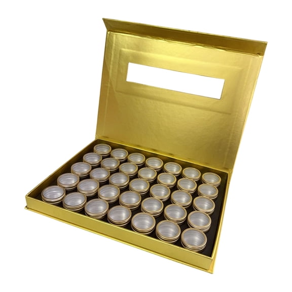 Nails Art Container 35 Detachable Aluminum Trays Hardened Foam Base For Decoration Storage Box Lightweighted