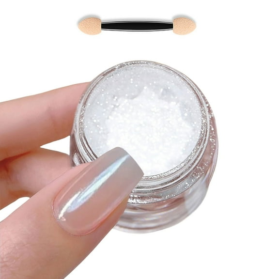 Nails Art Powder White Chrome Nail Powder Mirrored Effect Manicures Decorations