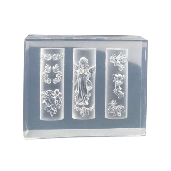 Nails Art Silicone Template Nails Designing Tool Delicate Shape Silicone Handmade Molds for Manicure Creation