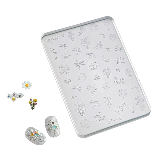 Nails Art Stamp Set Silicone Mould Create Tactiled Floral Lace Designs Craft Decoration Tool With Quick Cures Feature