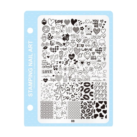 Nails Art Stamping Plate 10 Pattern Holiday Designs Nails Template Stencils For International Market Salon Use