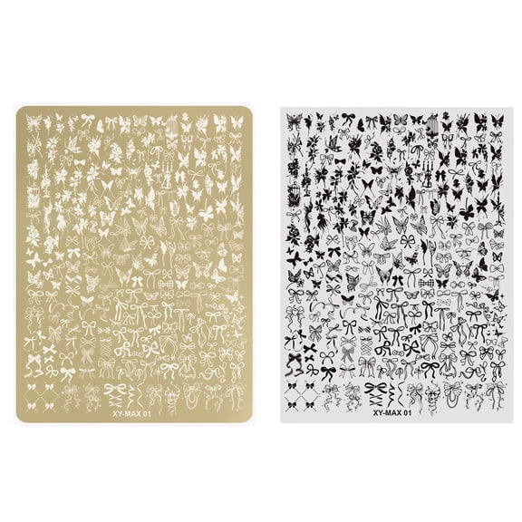 Nails Art Stamping Plate Butterfly Lace Design Nails Plate Template Nails Images Plate for Nails Decors Nails Stamp Plates