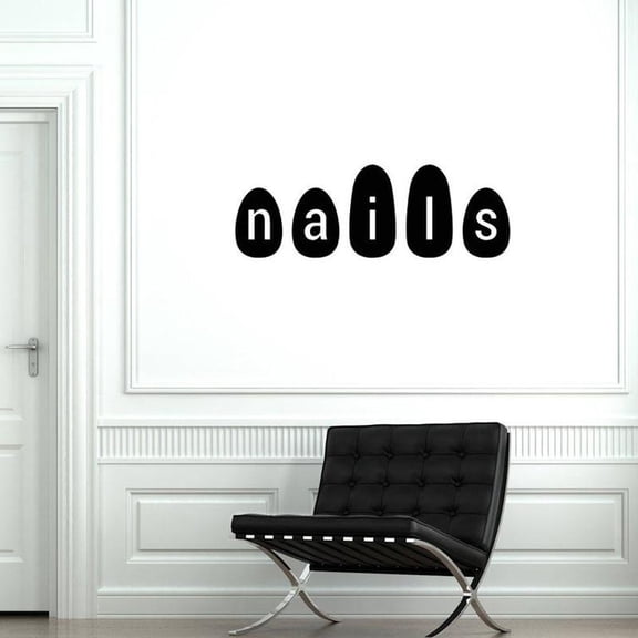 Nails Art Vinyl Wall Sticker Nail Salon Polish Beauty Manicure Decals Removable Interior Modern Decor Murals Self-adhesive 42x14cm
