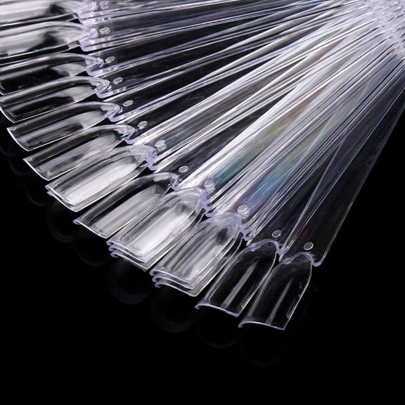 Nails Design Tips 32Pcs Tool Art Fan Polish False Board Sticks Nail Display Practice Set for Projects