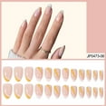 thumbnail image 1 of Nails French White Orange Finished False Nail Patch 24 Ideal for Women's Press-On Styles with Jelly Glue, 1 of 5