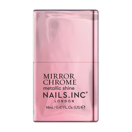 Nails.INC Mirror Chrome Metallic Shine Nail Polish , You’re Being Chromatic, Pink Metallic Chrome, 14ml/0.47 fl oz