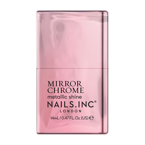 Nails.INC High Shine Metallic Chrome Effect Polish Nail Polish, Feeling Chromatic, Pink Chrome, 0.47oz