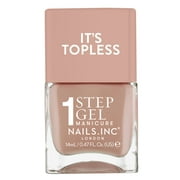 Nails.INC, Its Topless Gel-Like Nail Polish, 4-in-1 Base Coat, Treatment, Color & Top Coat, Madison, Tan Nude, 0.47 oz