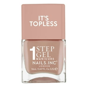 Nails.INC, It's Topless Gel-Like Nail Polish, 4-in-1 Base Coat, Treatment, Color & Top Coat, Madison, Tan Nude, 0.47 oz