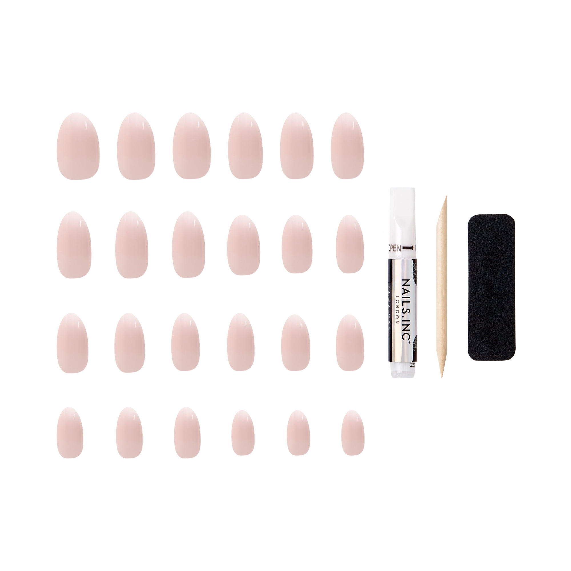 Nails.INC #NailingLife So Selena Nude Ombré Effect Press-On Nails, 33 Piece Set
