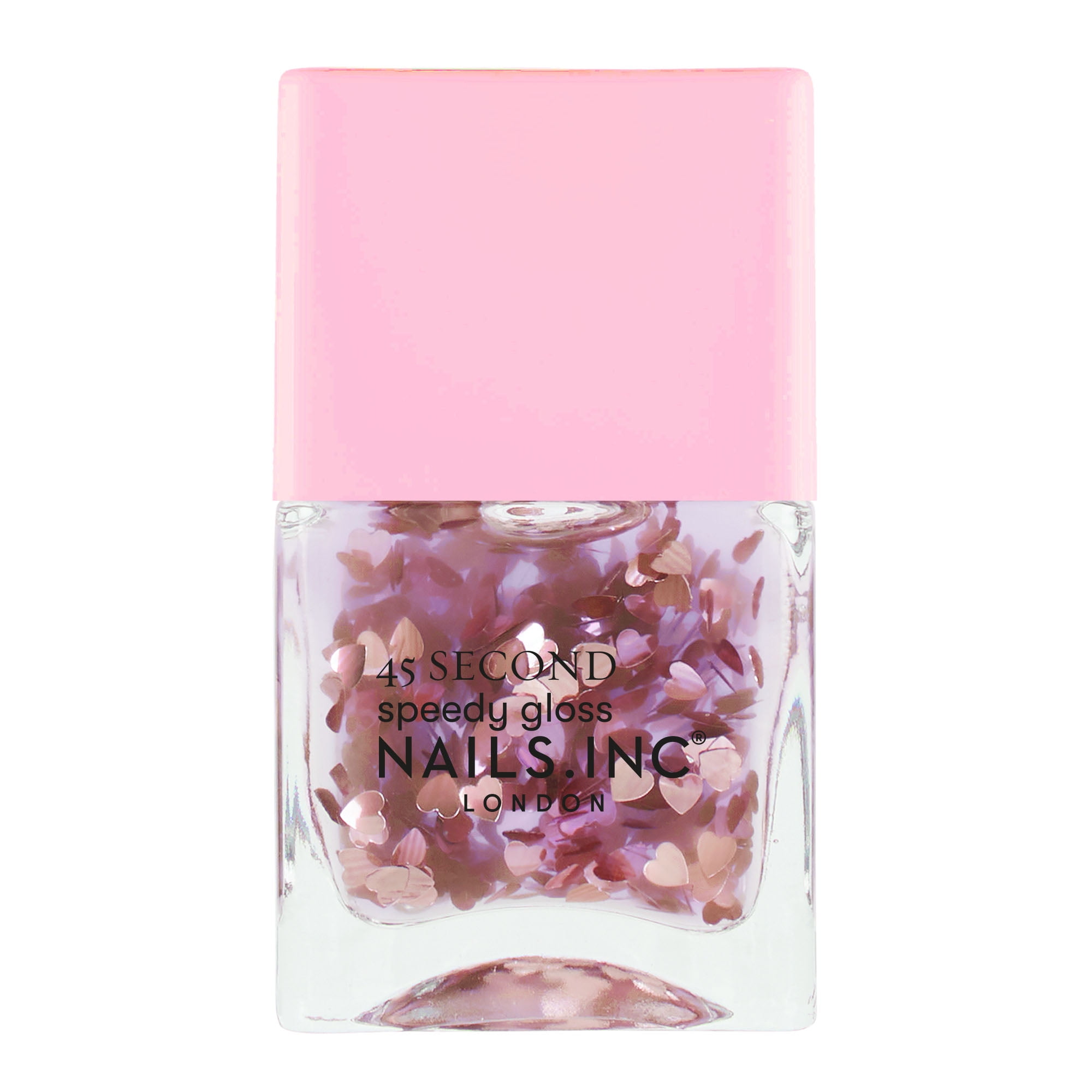 Nails.INC Quick Drying Nail Polish, Margot, Pink Heart Topper, 0.47 fl oz