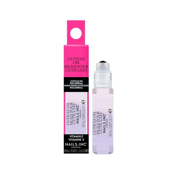 Nails.INC Roll On The Hydration Cuticle and Nail Oil, Bi-phase Oil, 0.28 Fl. Oz.