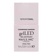 Nails.INC x Sensationail GelLED Gel Nail Polish, Champaign Campaign, Light Pink, 0.33 fl oz