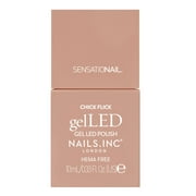 Nails.INC x Sensationail GelLED Gel Nail Polish, Chick Flick, Beige Nude, 0.33 fl oz
