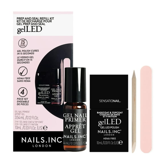 Nails.INC x Sensationail GelLED Prep and Seal Gel Nail Refill Kit
