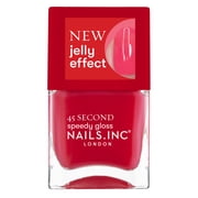 Nails.INC 45 Second Speedy Goss, Ready To Jelly, Aria, Sheer Red Pink Jelly Nail Polish, 0.47 fl. oz.
