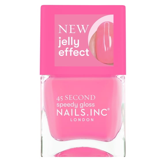 Nails.INC 45 Second Speedy Gloss, Ready To Jelly, Isabella, Sheer Candy Pink, Jelly Nail Polish, 0.47 fl. oz.
