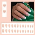 thumbnail image 1 of Nails Medium Length French White Edge Nail Tips with Inner Glue Model for Effortless Application and Stunning Manicure, 1 of 5