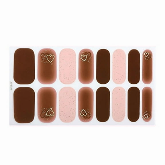 Nails Polish Stickers Gradient Gels Nail Strips Nails Polish Wraps Glittering Gels Nail Stickers Manicures Stickers