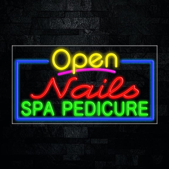 Nails Spa Pedicure LED Neon Sign 33"L x 18"H #35411