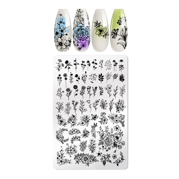 Nails Stamp Plates Nails Art Stamping Plates Flower Lace Nails Plate Template Images Plate for Diys Nails Art Designs
