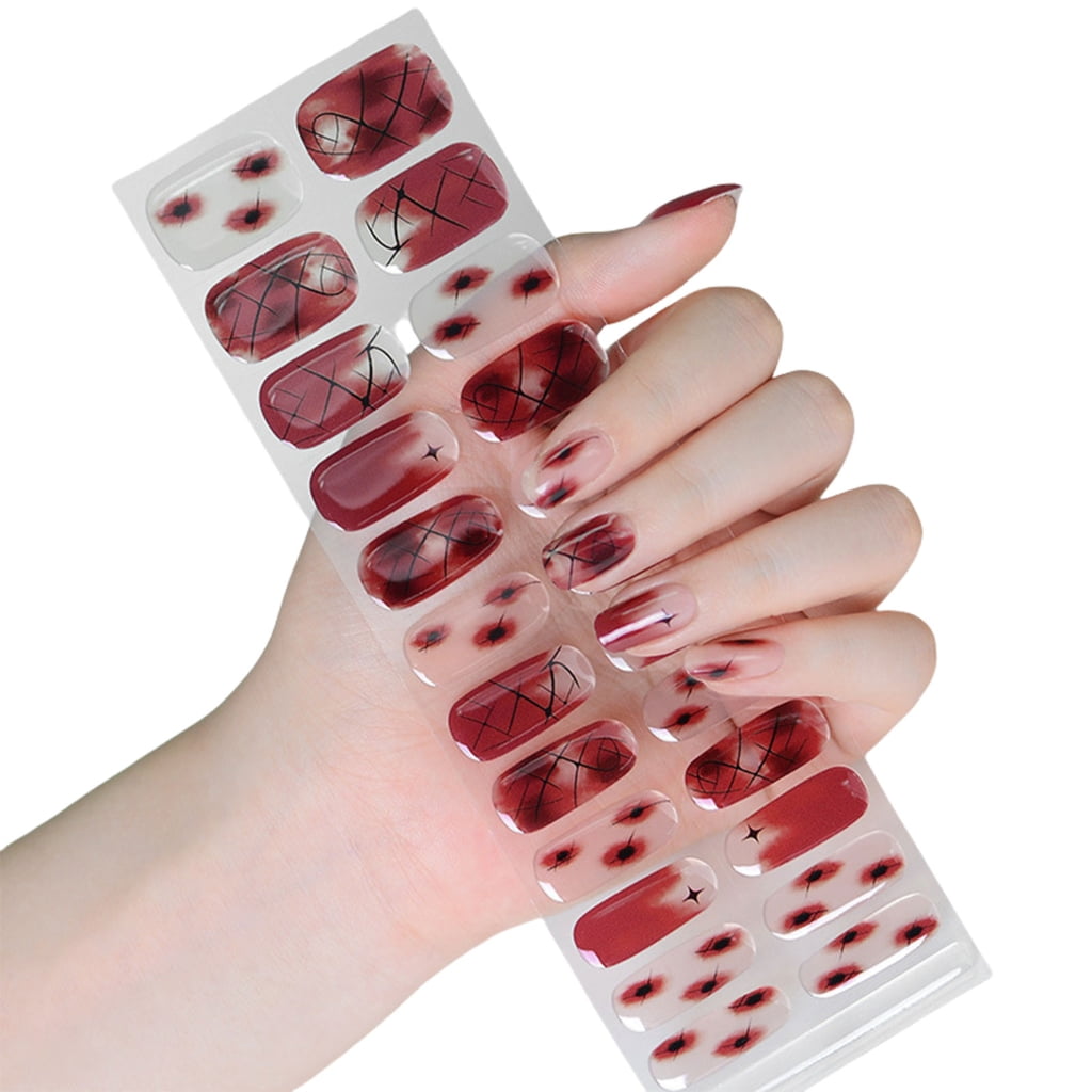 Nails Strips Semi Cured Gels Nails Strips Glow in the Dark Nails