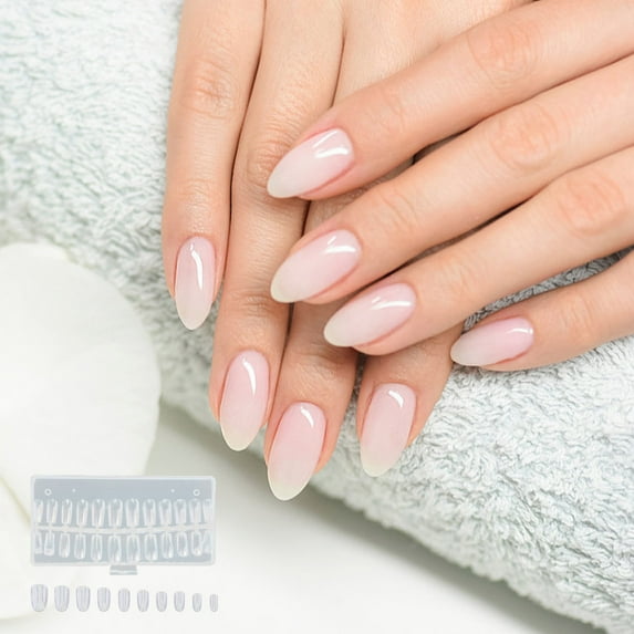 Nails Transparent 120 Full Coverage Pressed On Nails DIY Practice Set for Nail Salon