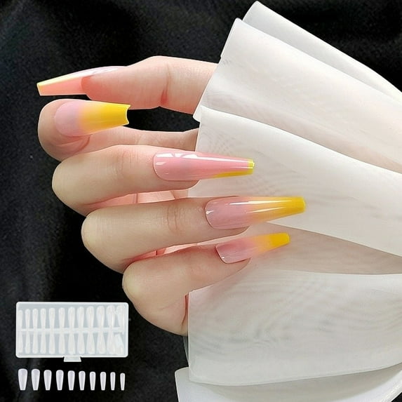 Nails Transparent 120 Full Coverage Pressed On Nails DIY Practice Set for Nail Salon