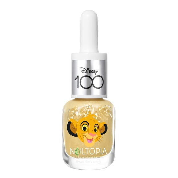 Nailtopia Bio-Sourced Chip Free Nail Lacquer Disney Collection Alice in Wonderland - Superfood-Infused Polish - Chip Resistant Formula - Quick-Dry, Long Lasting Wear - Light Blue Glitter - 0.169 oz