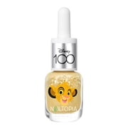 Nailtopia Bio-Sourced Chip Free Nail Lacquer Disney Collection Alice in Wonderland - Superfood-Infused Polish - Chip Resistant Formula - Quick-Dry, Long Lasting Wear - Light Blue Glitter - 0.169 oz