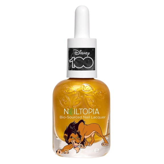 Nailtopia Bio-Sourced Chip Free Nail Lacquer Disney Villains Collection, Scar (gold metallic), 0.41 oz