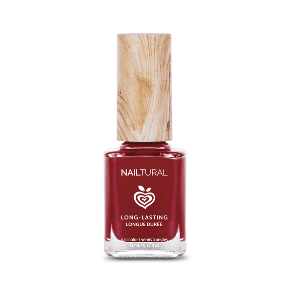Nailtural Natural Vegan Nail Polish Color, Reliable Rose, Red