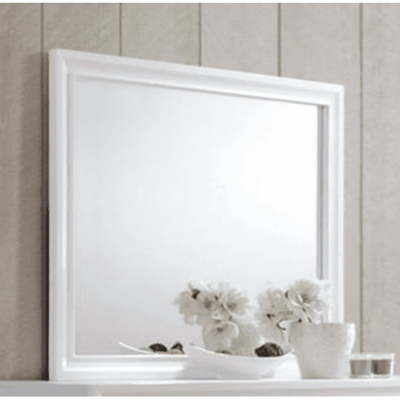 Naima White Finish Mirror