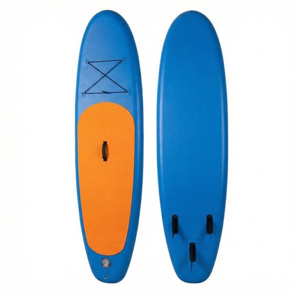 Naipo 10FT Inflatable Paddle Board 30in Wide Design Stand Up Paddle Board with Paddle Accessories for Family Beginners Youth Blue Yellow