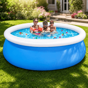 Naipo 10ft x 28in Inflatable Swimming Pool Above Ground Family Pool for Kids & Adults Puncture-Resistant PVC, Quick Setup Includes 2 Repair Patches