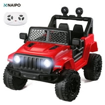 Naipo 12V Kids Ride on Truck Car , Electric Truck Car Toys,  Parent Remote Control, w/Spring Suspension MP3 Player, LED Lights and Safety Belt, USB & AUX Port
