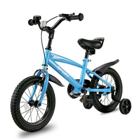 Naipo 14"/ 16"  Kids Bike Girls and Boys Blue Bike for Age 3-6 / 4-8 Years Old