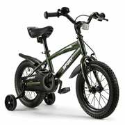 Naipo 14" Kid Bike Green Children Bikes for Boys Girls Removable Training Wheels Bicycle