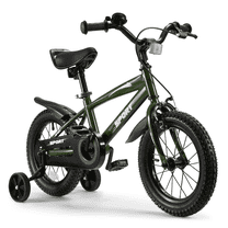 Naipo 14 in Kid Bike Green Children Bikes for Boys Girls Removable Training Wheels Bicycle