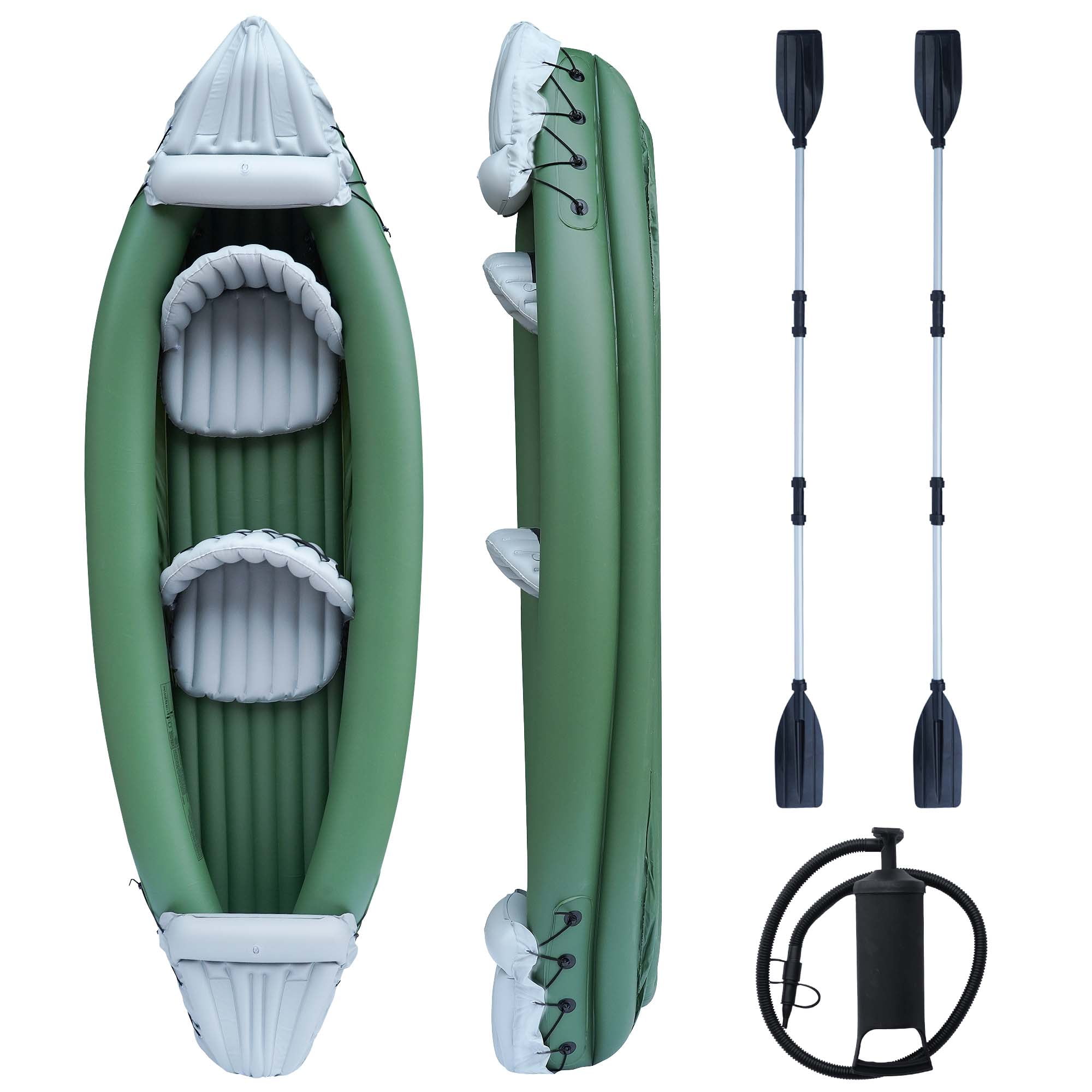 Naipo 2 Person Inflatable Kayak for Adults with Aluminum Oars Bag Carry Patch Air Pump