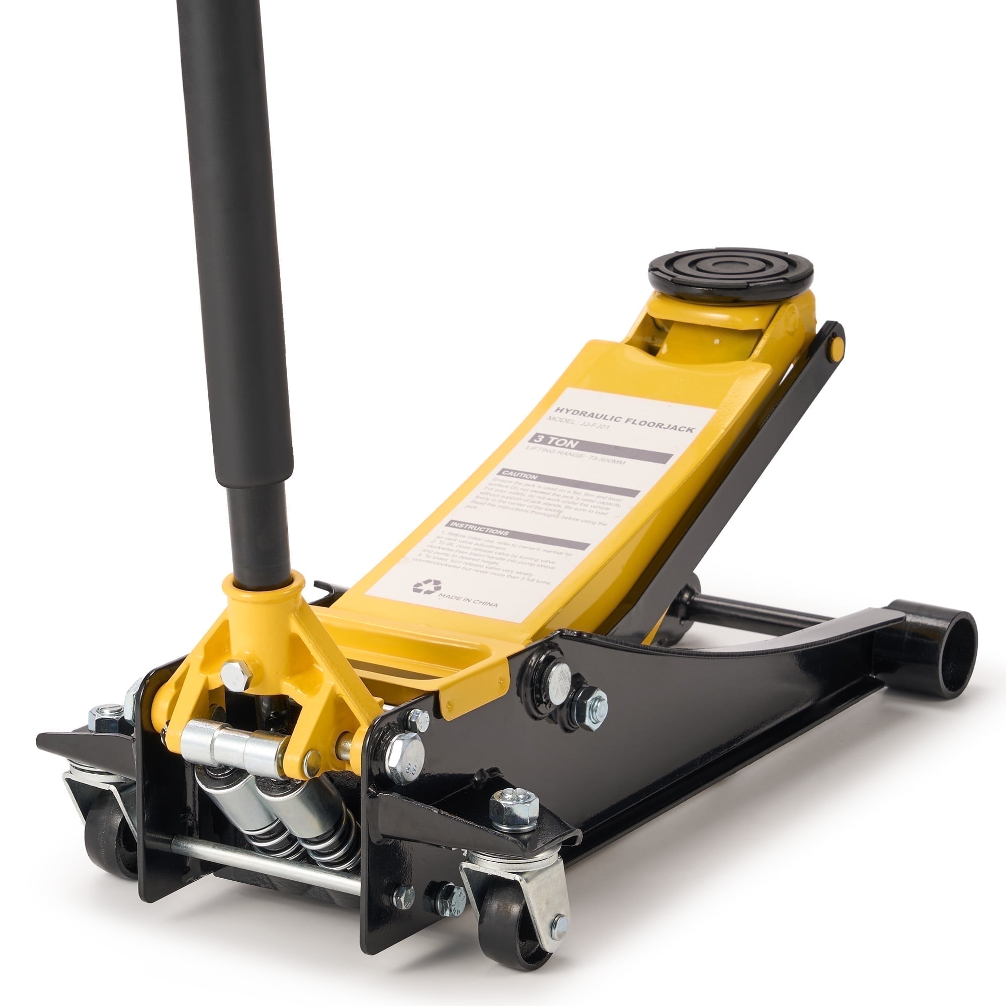 Walmart daily deals:  Naipo 3 Ton Low Profile Floor Jack, Dual Piston Hydraulic Pump, Heavy Duty All Steel Construction, Lifting Range 2.8"-19.7", Use for Car, SUV, Mini RV, Light Truck, Yellow