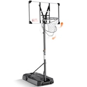Naipo 44in basketball hoop 90  Fold Down Rim 7.55-10ft Adjust Large Base portable basketball goal for All Ages
