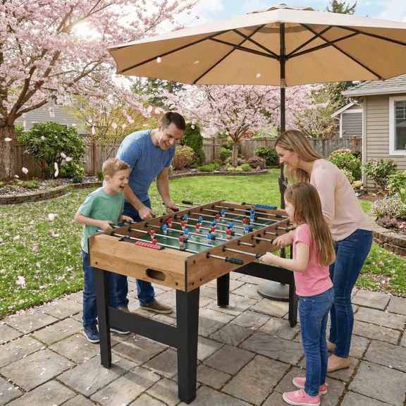 Naipo 48 in Foosball Table Competition Sized Game Table for Home Game Room Adult Juniors Size with 3 Balls