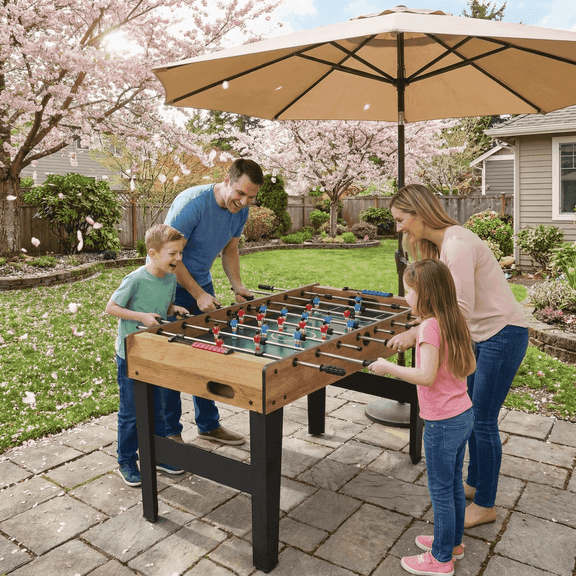 Naipo 48 in Foosball Table Competition Sized Game Table for Home Game Room Adult Juniors Size with 3 Balls