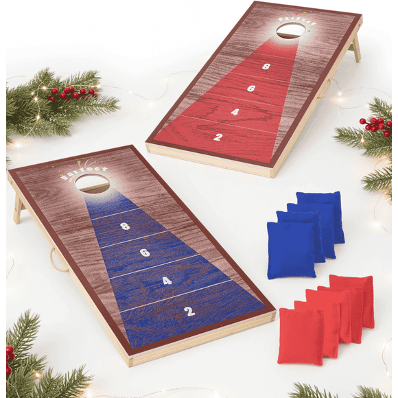 Naipo 4x2FT Cornhole Game Set with 8 Bean Bags Portable Outdoor Cornhole Boards Set Perfect for Adults Family Beach Yard Camping Parties Games