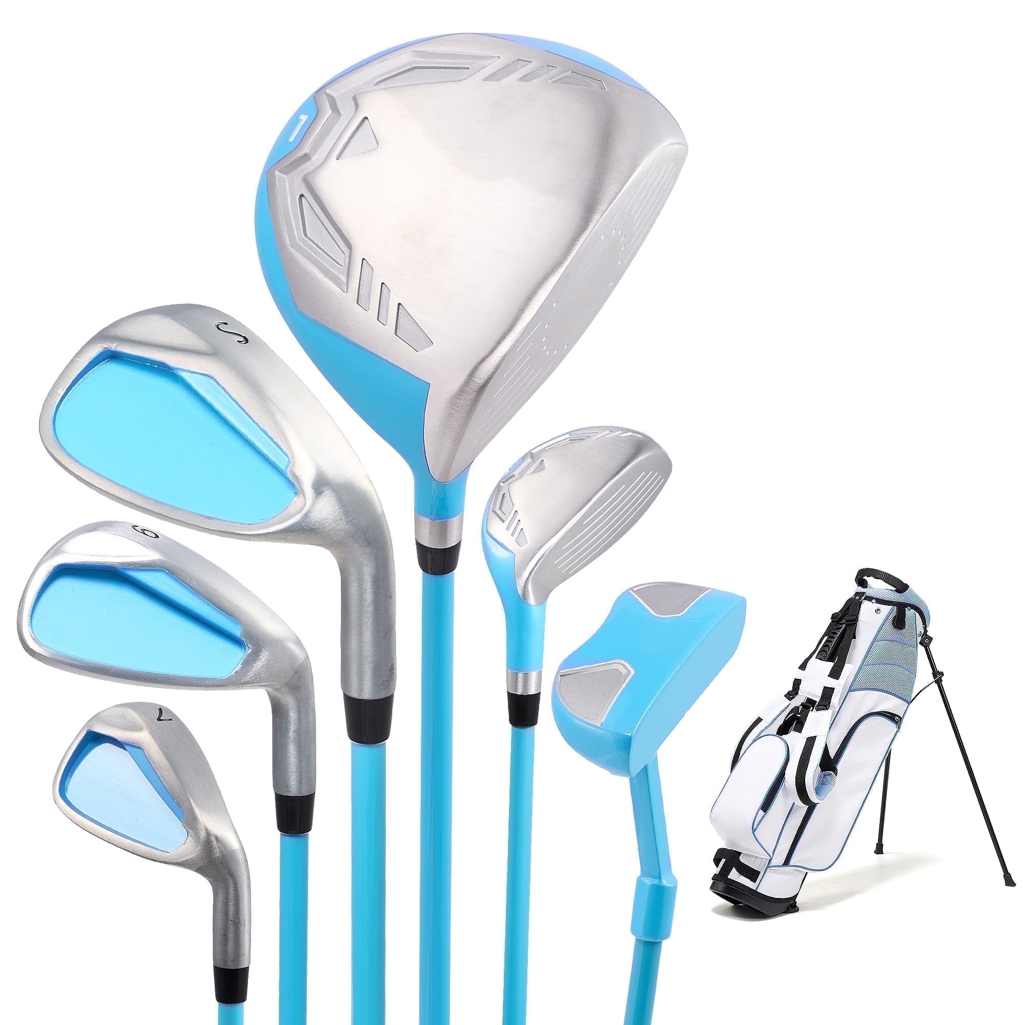 Naipo 6-Piece Golf Club Set Junior Complete Set for Right Handed with Stand Bag & 1 Head Cover