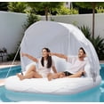 thumbnail image 1 of Naipo 70in Floating Canopy Island Inflatable Pool Float with Removable Canopy 2 Person Tanning Pool Lounger Float 2 Cup Holders for Adults Pool Lake and Beach, 1 of 10