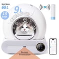 thumbnail image 1 of Naipo Automatic Self-Cleaning Cat Litter Box, APP Control and Integrated Safety Protection, 68L+9L Large Capacity, for Large/Multiple Cats,White, 1 of 11